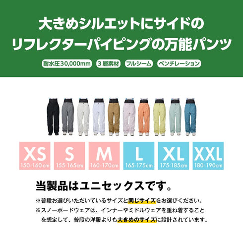 【10月上旬発送予定】 ASHGREEM アッシュグリーム スノーボードウェア 3レイヤー パイピングパンツ AGP3L-233